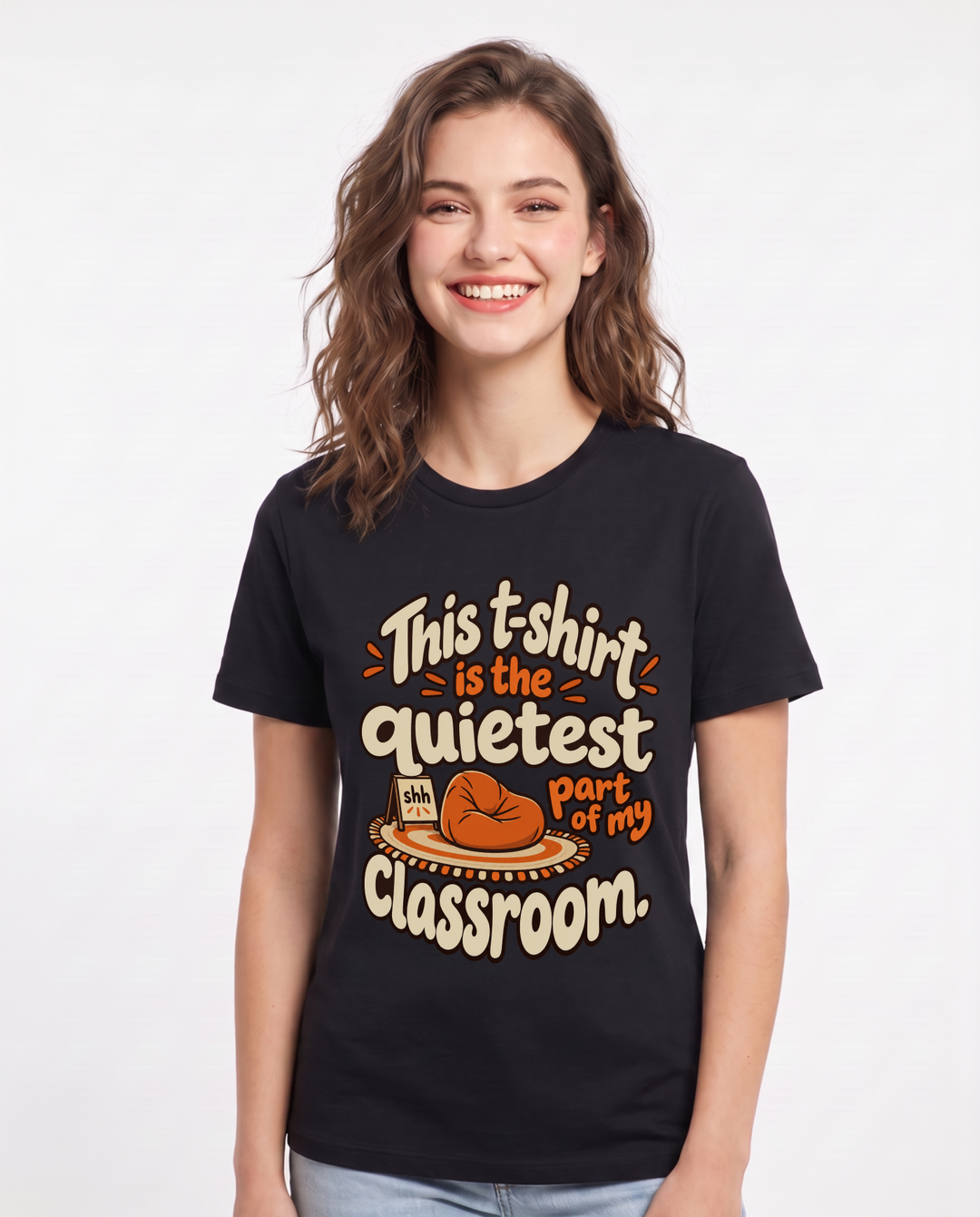 Teacher Black T-Shirt for Women – Everyday Expression Graphic Tee product image 3