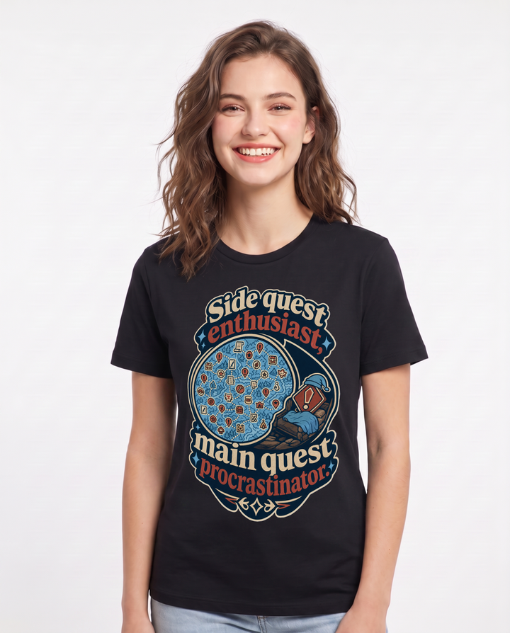 Gaming Black T-Shirt for Women – Game Night Graphic Tee product image 1