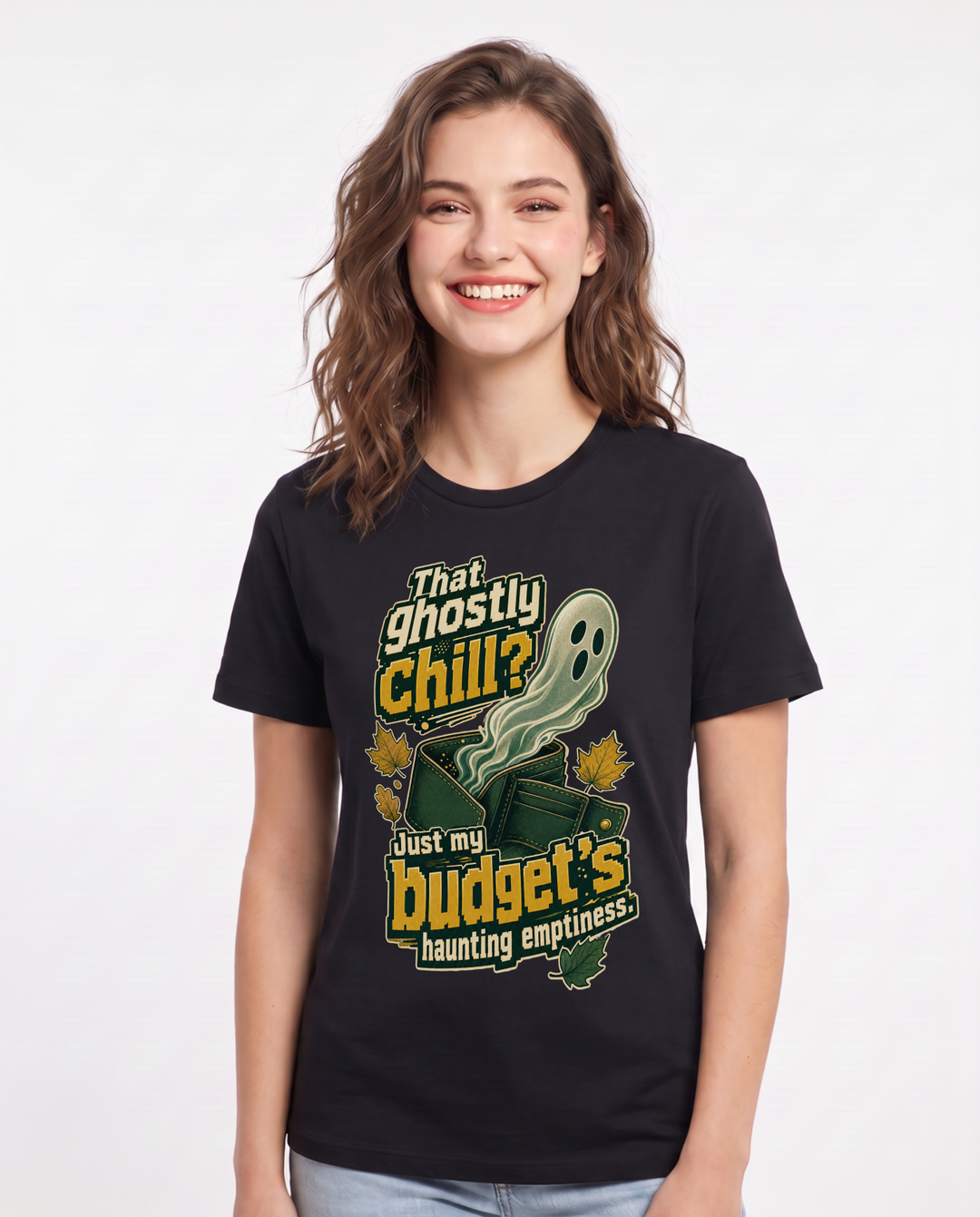 Halloween Black T-Shirt for Women – Halloween Theme Graphic Tee product image 3
