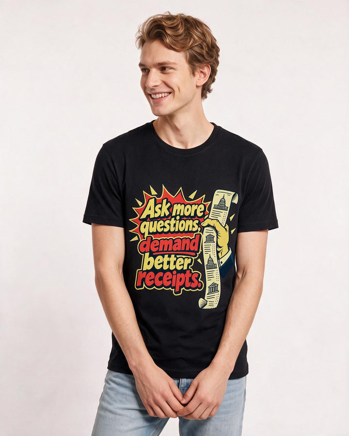 Political Statement Black T-Shirt for Men – Everyday Expression Graphic Tee product image 1