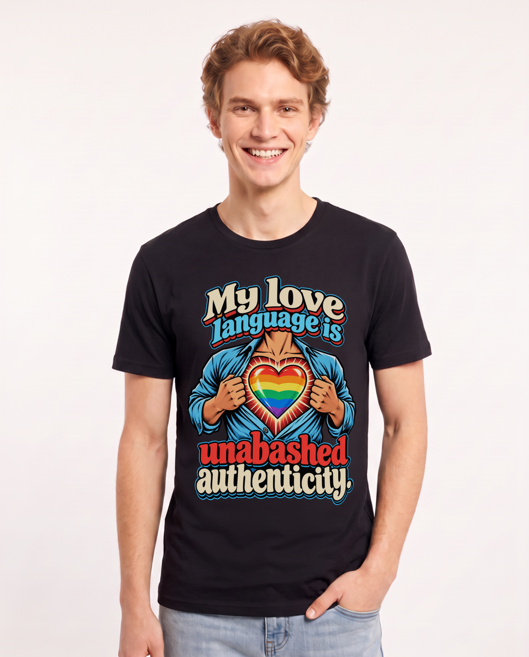 Pride Black T-Shirt for Men – Everyday Expression Graphic Tee product image 3