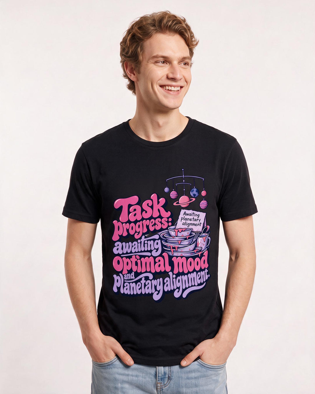 Meme Black T-Shirt for Men – Everyday Expression Graphic Tee product image 1