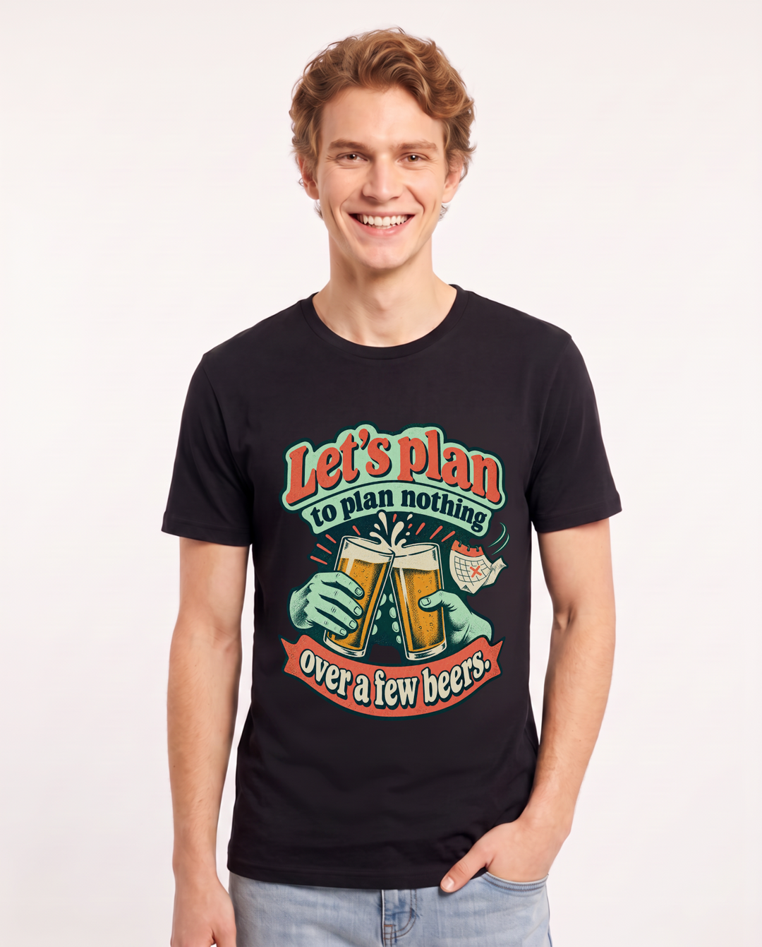 Beer Black T-Shirt for Men – Everyday Expression Graphic Tee product image 3
