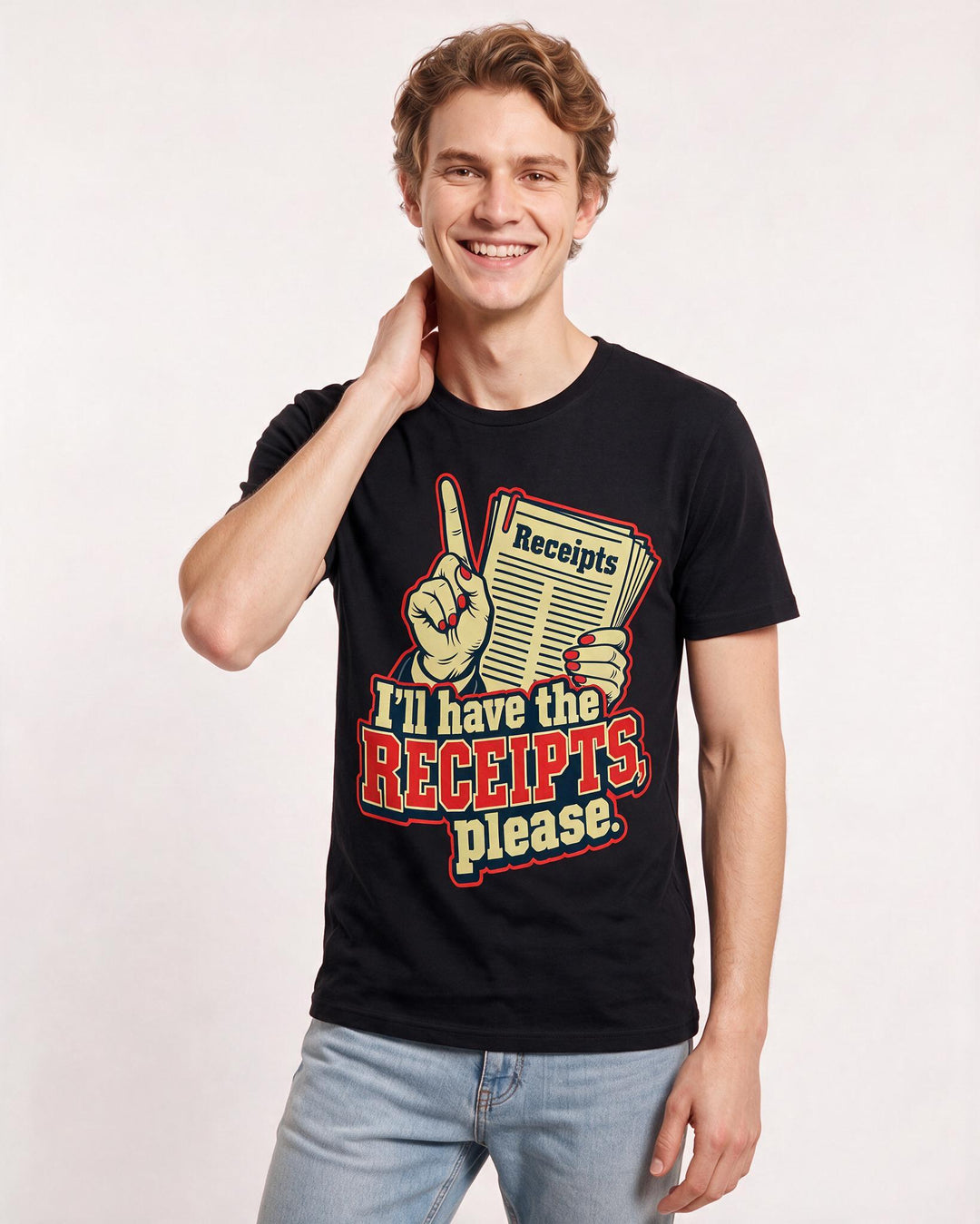 Political Statement Black T-Shirt for Men – Everyday Expression Graphic Tee product image 1
