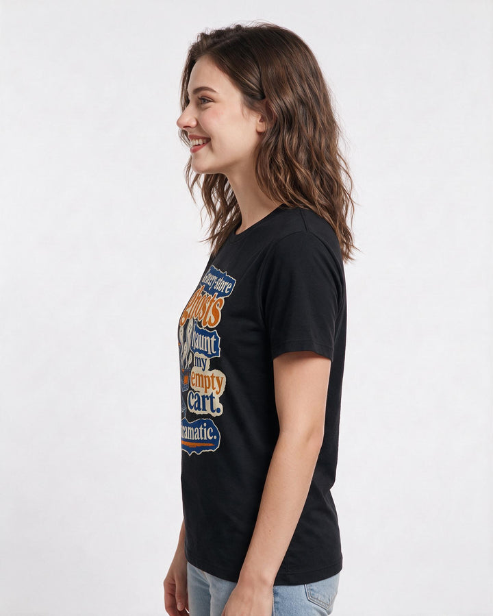 Halloween Black T-Shirt for Women – Halloween Theme Graphic Tee product image 2