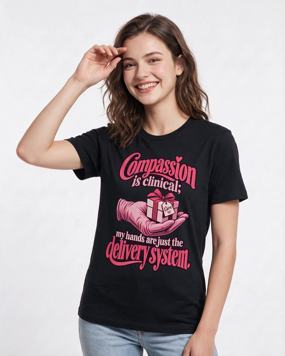 Nurse Black T-Shirt for Women – Nursing Life Graphic Tee product image 1