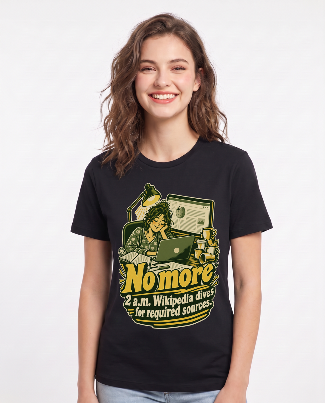 Graduation Black T-Shirt for Women – Everyday Expression Graphic Tee product image 3