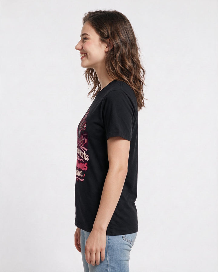 Patriotic Black T-Shirt for Women – Everyday Expression Graphic Tee product image 2