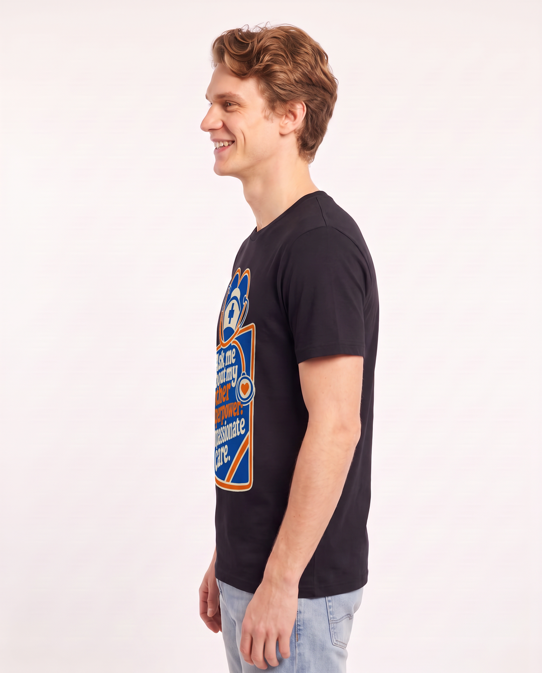 Nurse Gift Men's Black T-Shirt - Ask me about my other superpower: product image 2