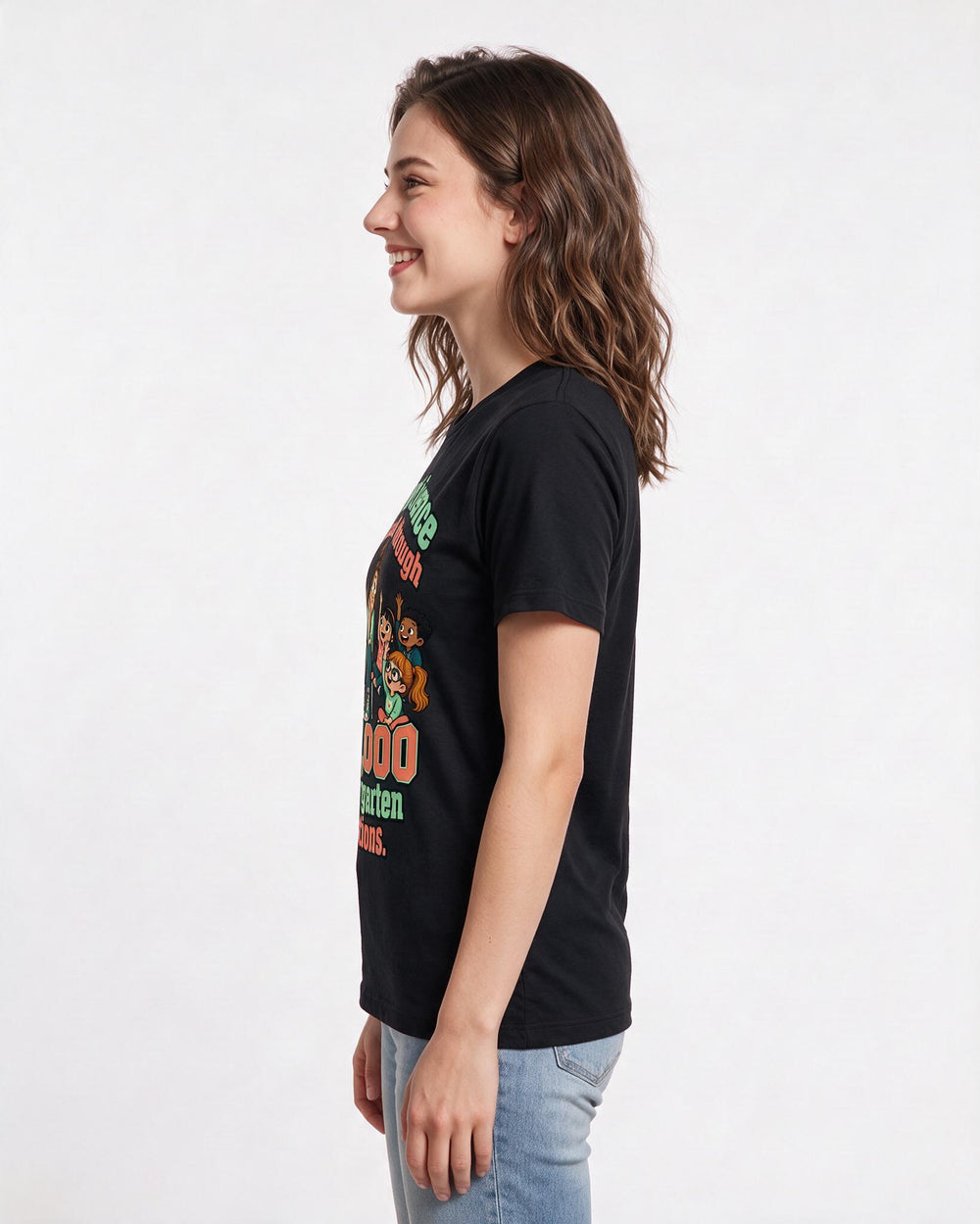 Teacher Black T-Shirt for Women – Everyday Expression Graphic Tee product image 2