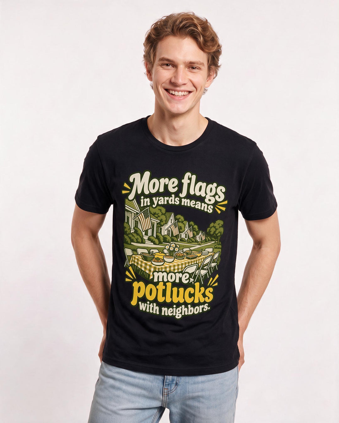 Patriotic Black T-Shirt for Men – Everyday Expression Graphic Tee product image 1