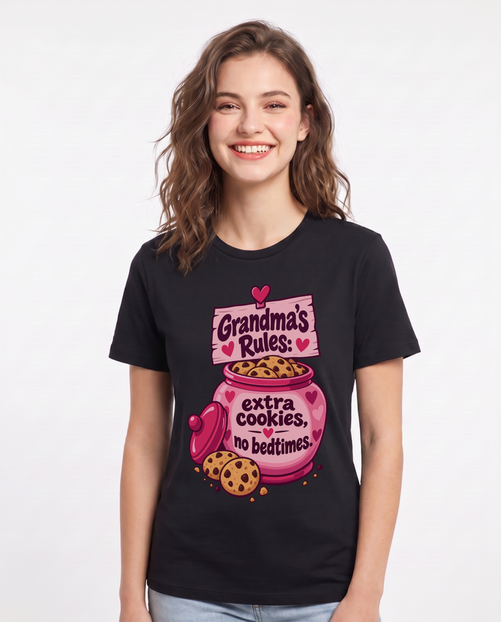 Grandparent Black T-Shirt for Women – Everyday Expression Graphic Tee product image 3