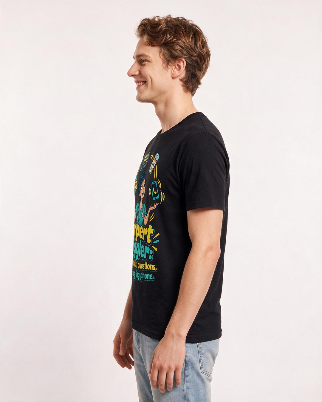 Nurse Black T-Shirt for Men – Nursing Life Graphic Tee product image 2