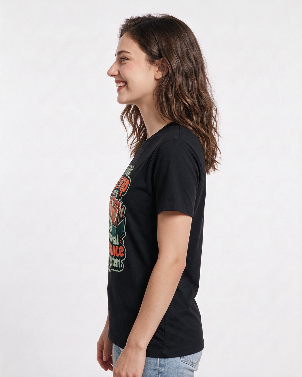 Christmas Black T-Shirt for Women – Holiday Theme Graphic Tee product image 2