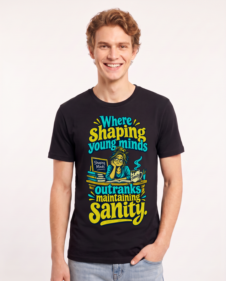 Teacher Black T-Shirt for Men – Everyday Expression Graphic Tee product image 3