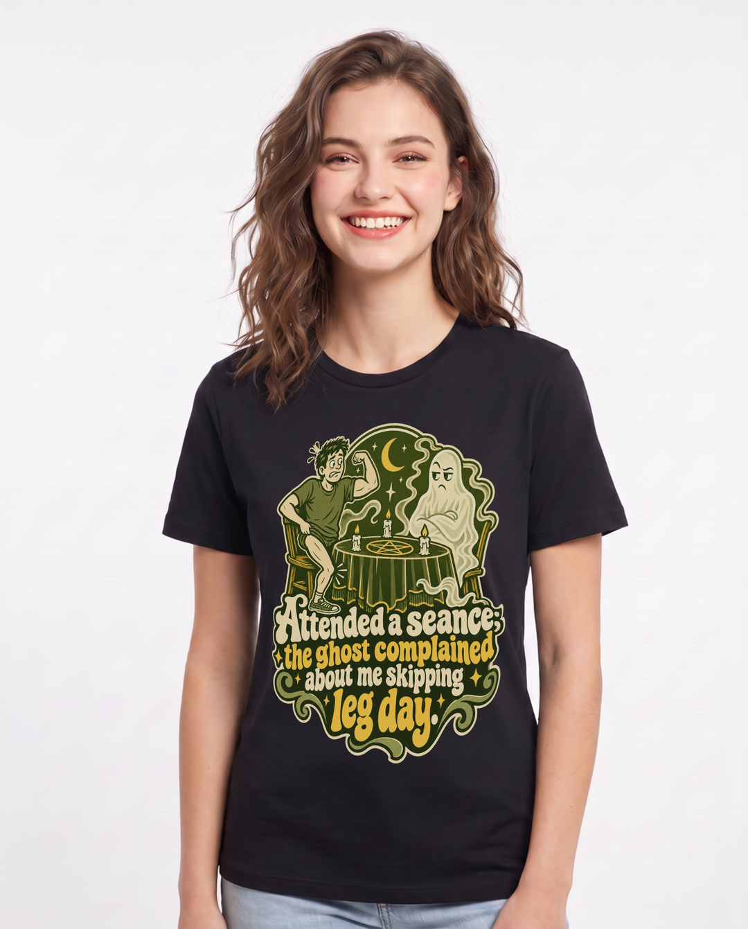 Halloween Black T-Shirt for Women – Halloween Theme Graphic Tee product image 3