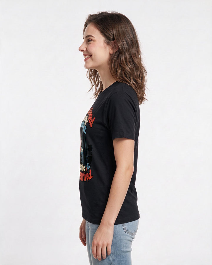 Christmas Black T-Shirt for Women – Holiday Theme Graphic Tee product image 2