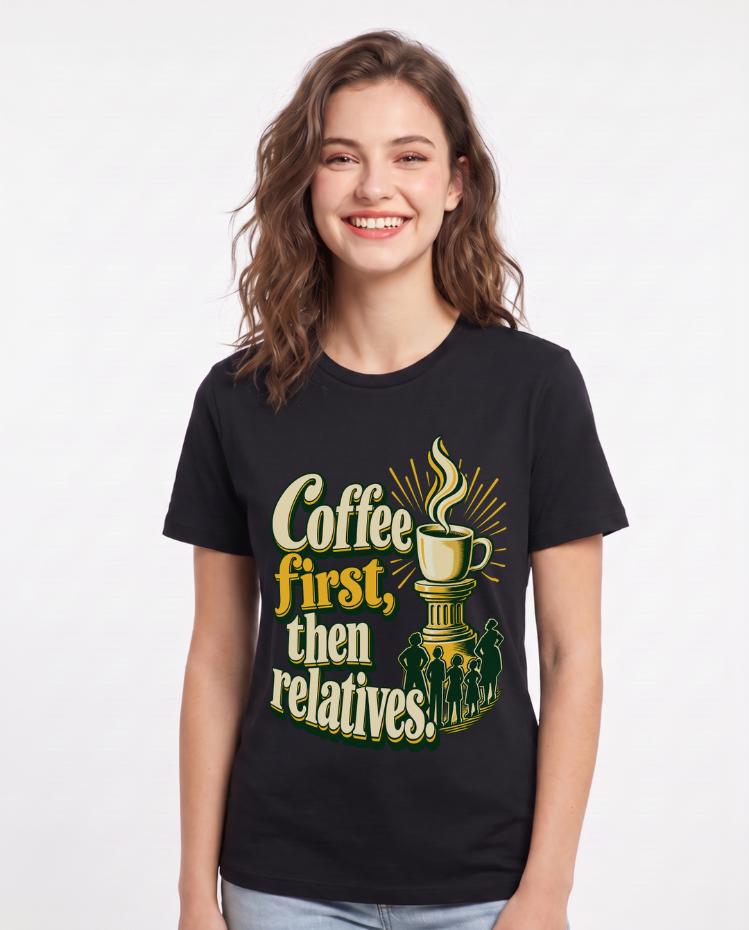Grandparent Black T-Shirt for Women – Everyday Expression Graphic Tee product image 3