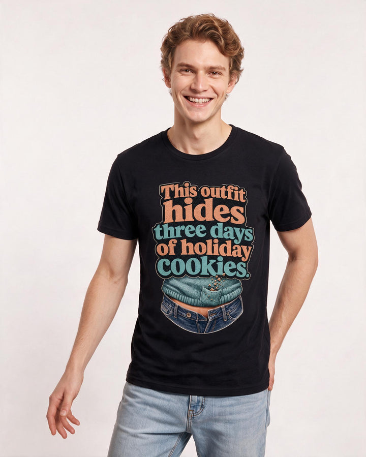 Christmas Black T-Shirt for Men – Holiday Theme Graphic Tee product image 3