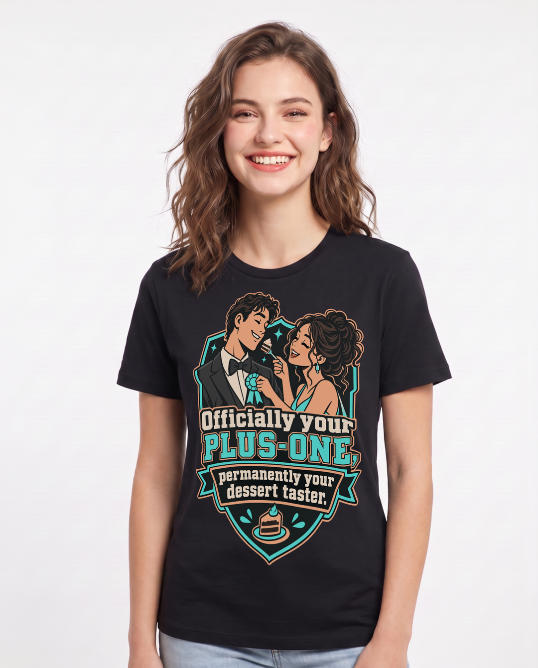 Couples Black T-Shirt for Women – Everyday Expression Graphic Tee product image 3