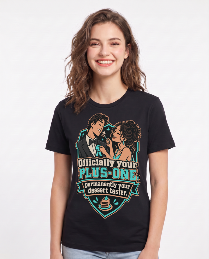 Couples Black T-Shirt for Women – Everyday Expression Graphic Tee product image 3