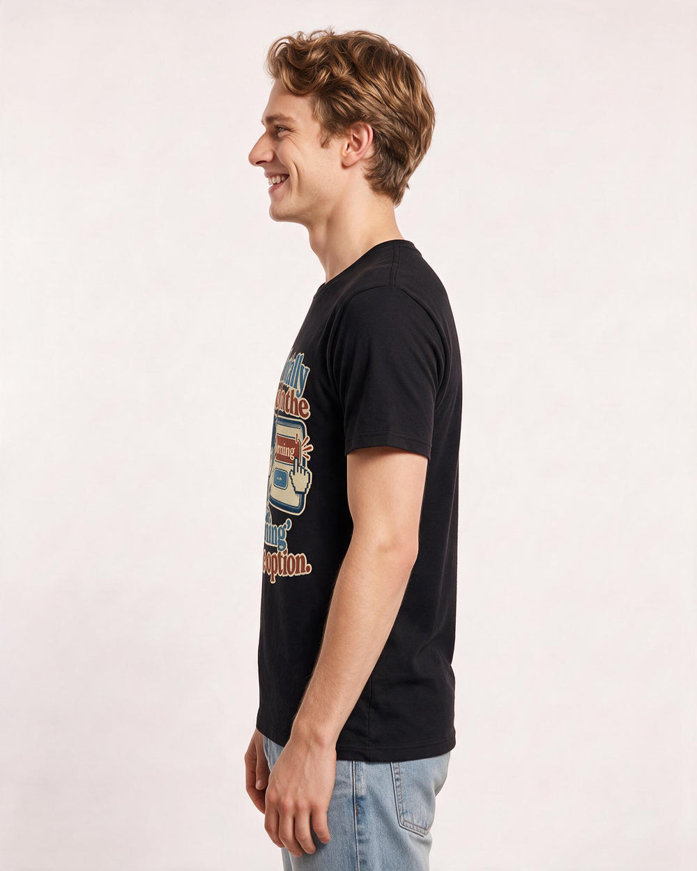 Funny Gaming Men's Black T-Shirt – Accidentally clicked on the 'morning' product image 2