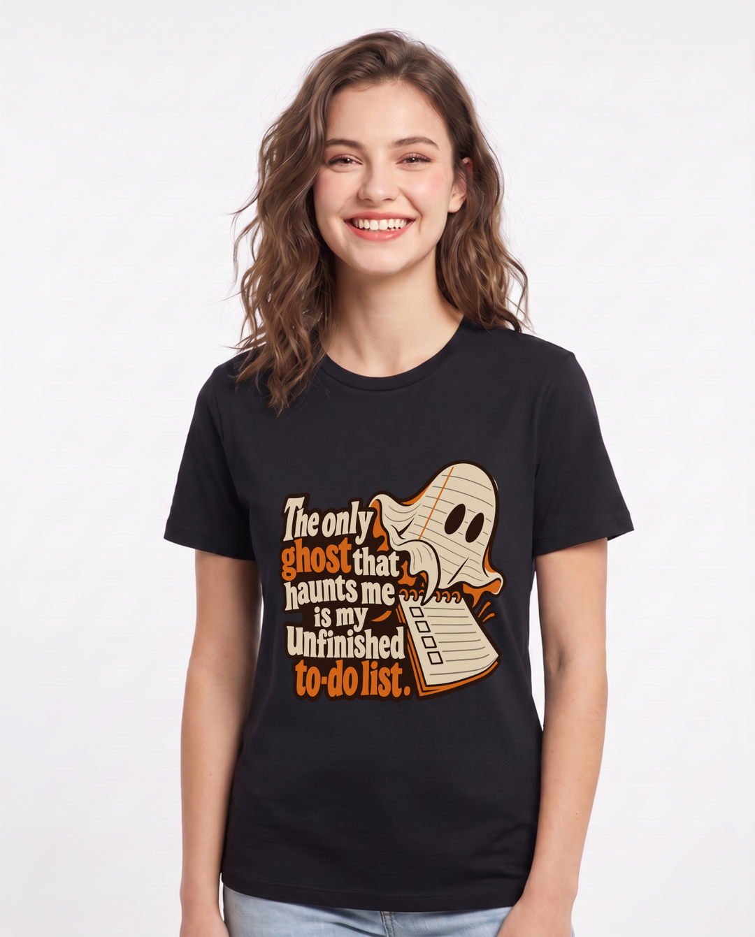 Halloween Black T-Shirt for Women – Halloween Theme Graphic Tee product image 3