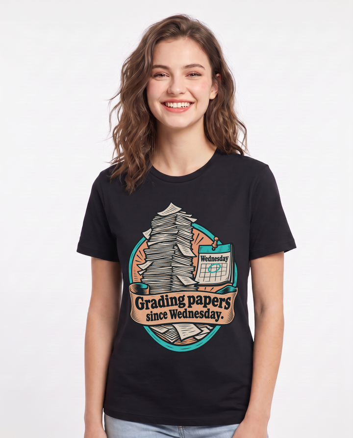 Teacher Black T-Shirt for Women – Everyday Expression Graphic Tee product image 3