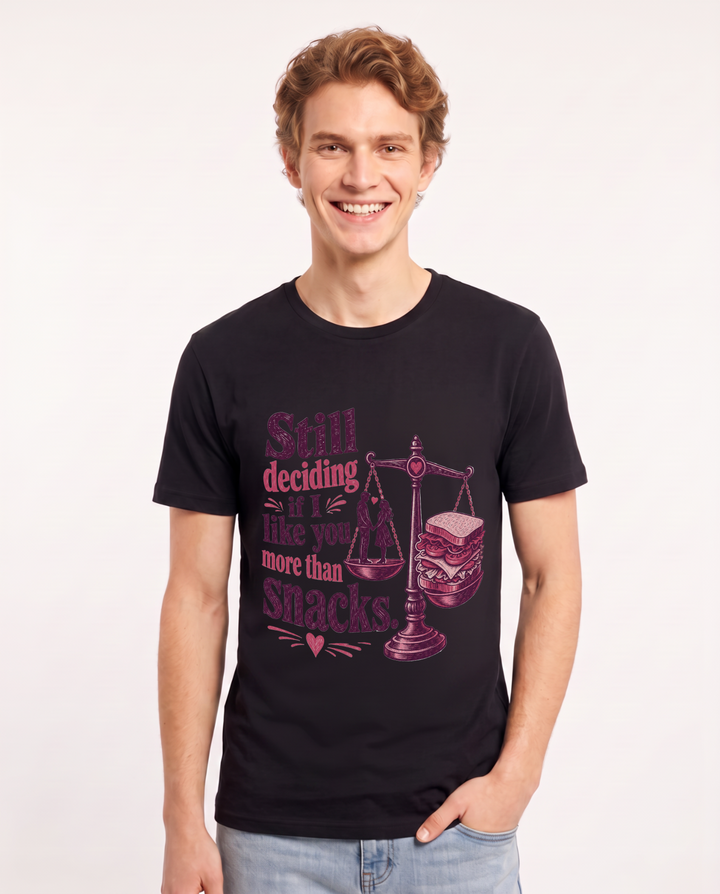 Couples Black T-Shirt for Men – Everyday Expression Graphic Tee product image 3