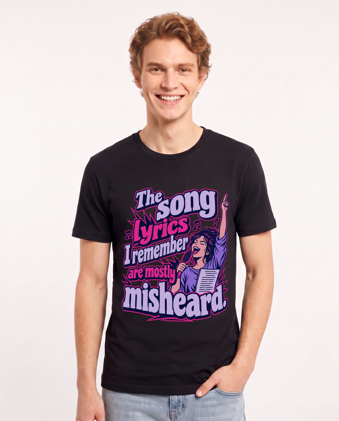 Meme Black T-Shirt for Men – Everyday Expression Graphic Tee product image 3