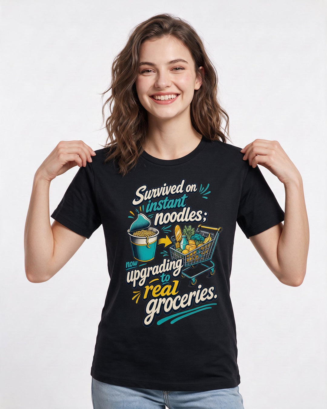 Graduation Black T-Shirt for Women – Everyday Expression Graphic Tee product image 1