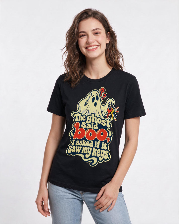Halloween Black T-Shirt for Women – Halloween Theme Graphic Tee product image 1