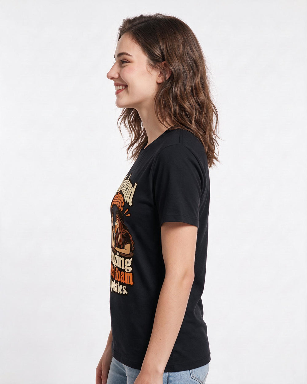Beer Black T-Shirt for Women – Everyday Expression Graphic Tee product image 2