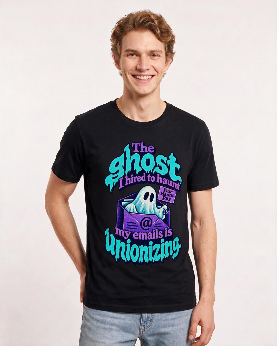 Halloween Black T-Shirt for Men – Halloween Theme Graphic Tee product image 1