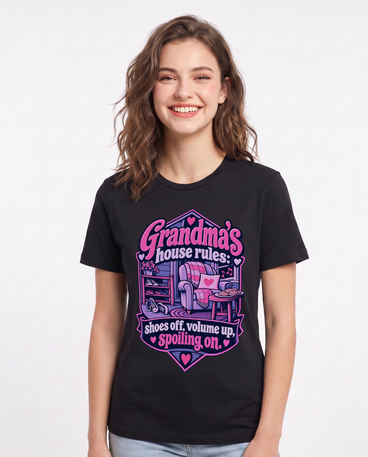 Grandparent Black T-Shirt for Women – Everyday Expression Graphic Tee product image 3