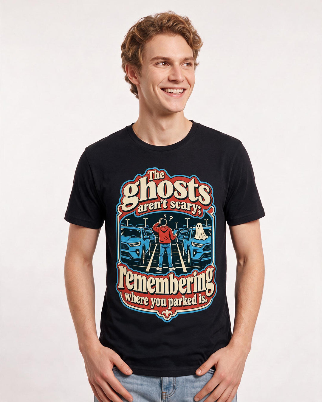 Halloween Black T-Shirt for Men – Halloween Theme Graphic Tee product image 1