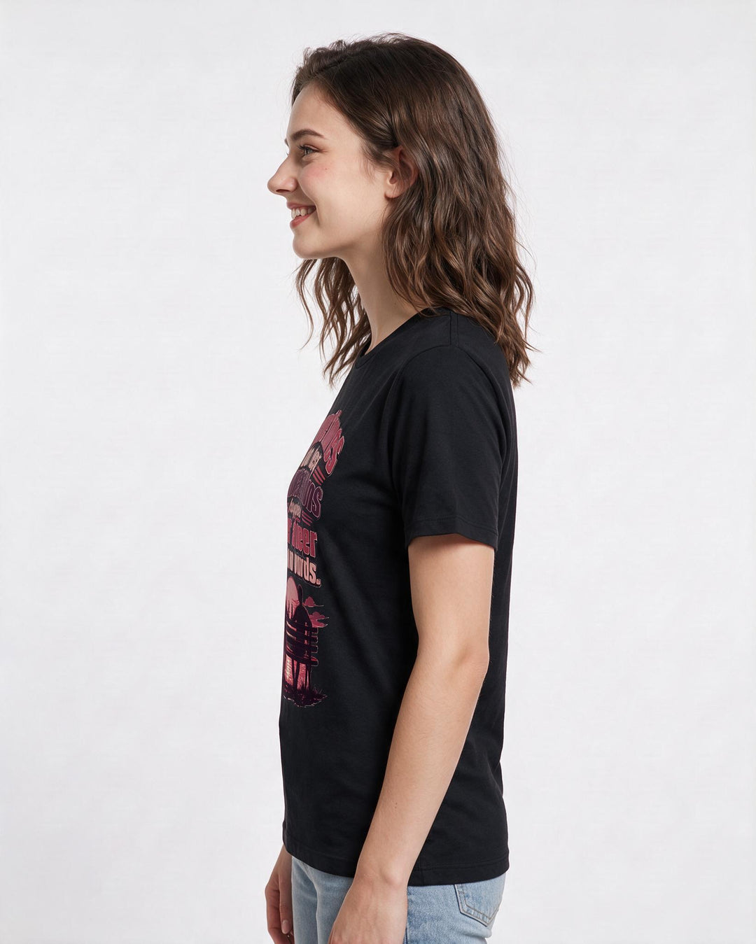 Beer Women's Black T-Shirt – Sometimes the best conversations happen over a beer with no words. product image 2