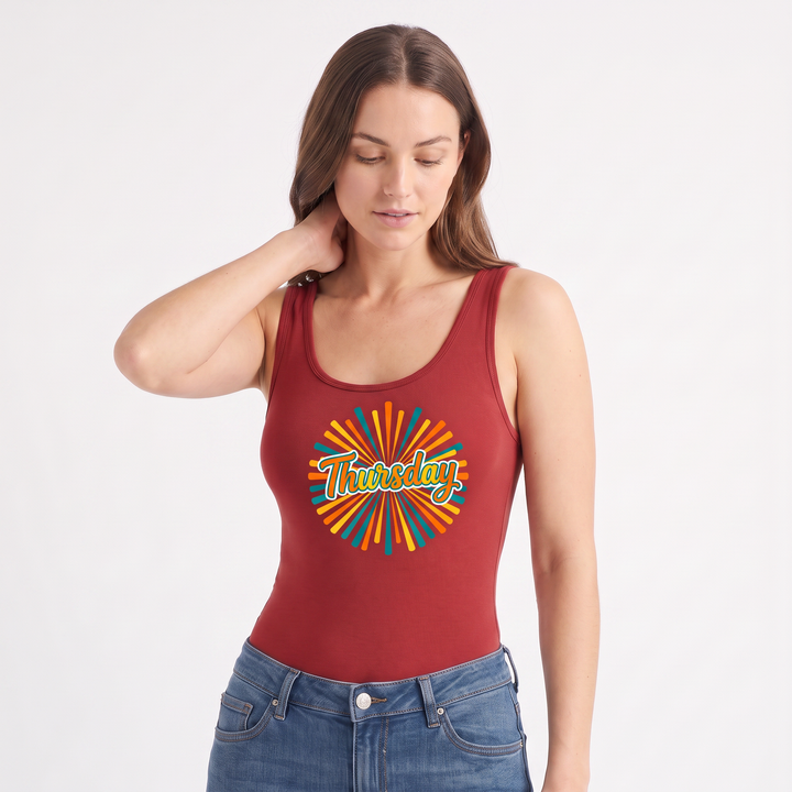 Vibrant Thursday Sunburst Sleeveless Tank Bodysuit product photo 3