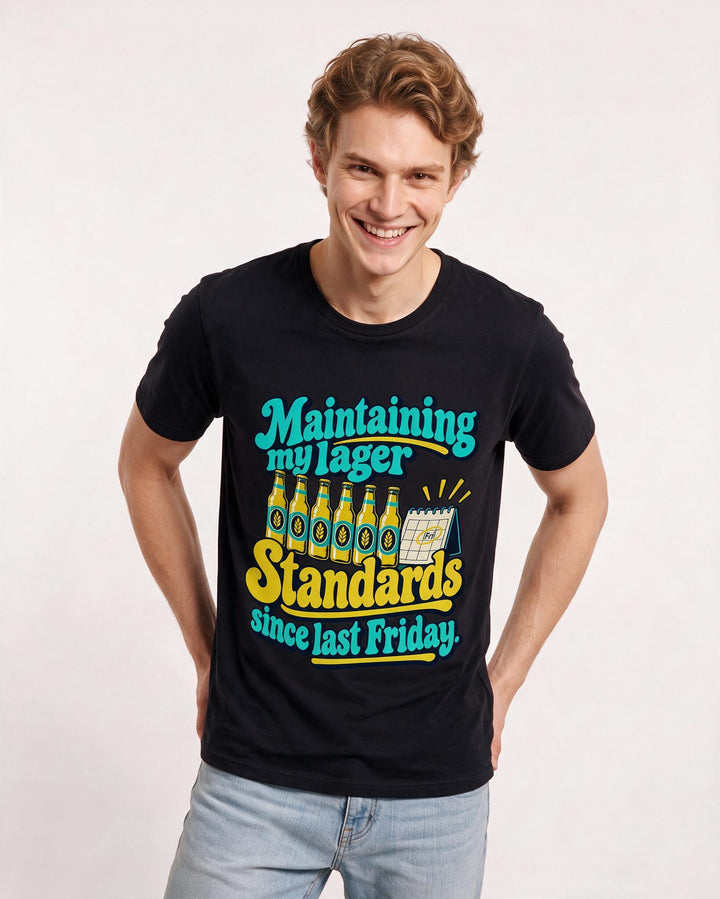 Beer Black T-Shirt for Men – Everyday Expression Graphic Tee product image 1