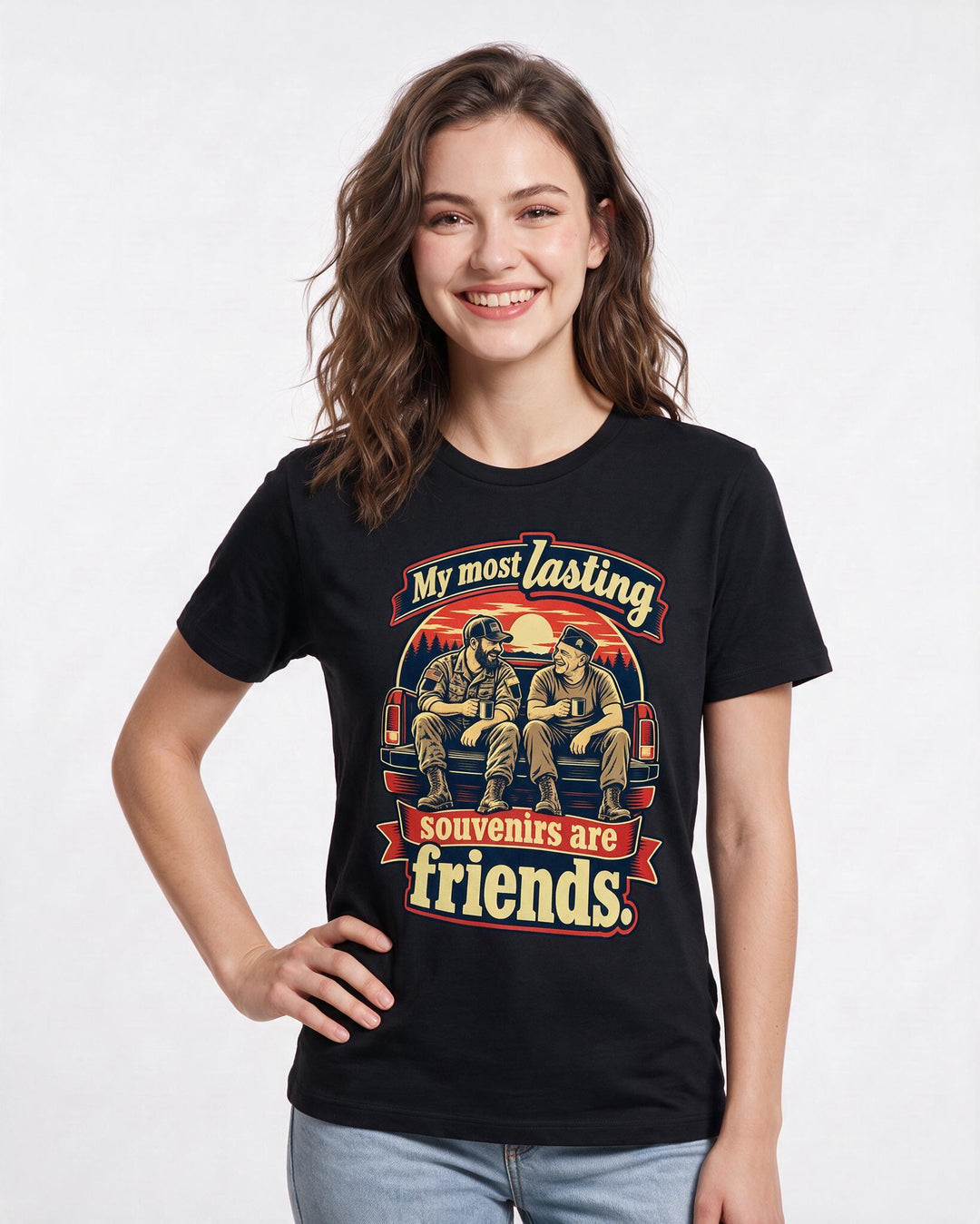 Veteran Black T-Shirt for Women – Everyday Expression Graphic Tee product image 1