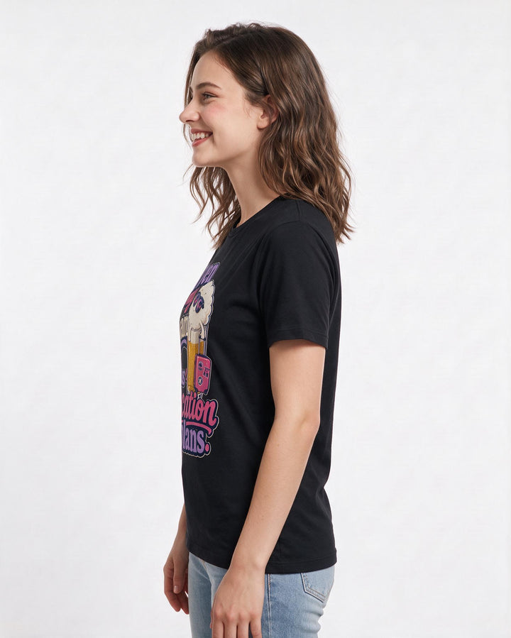 Beer Black T-Shirt for Women – Everyday Expression Graphic Tee product image 2