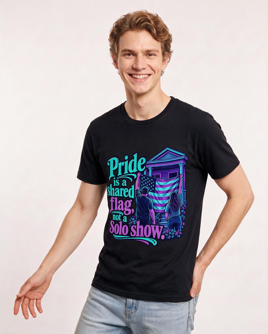 Patriotic Black T-Shirt for Men – Everyday Expression Graphic Tee product image 1