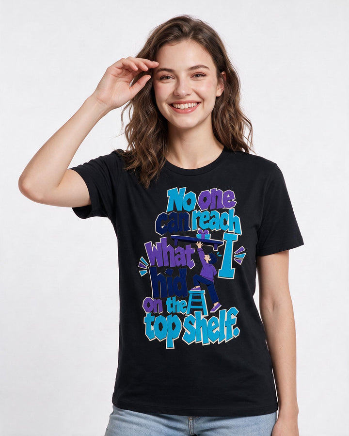 Christmas Black T-Shirt for Women – Holiday Theme Graphic Tee product image 1