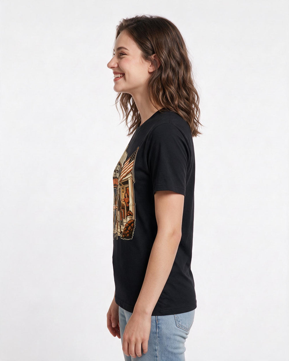 Patriotic Black T-Shirt for Women – Everyday Expression Graphic Tee product image 2