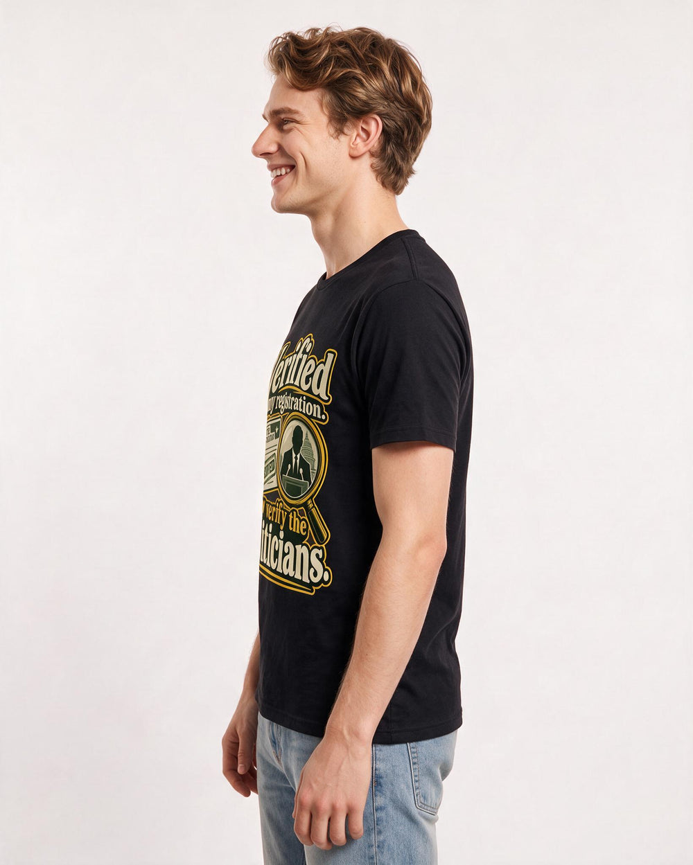 Political Statement Black T-Shirt for Men – Everyday Expression Graphic Tee product image 2