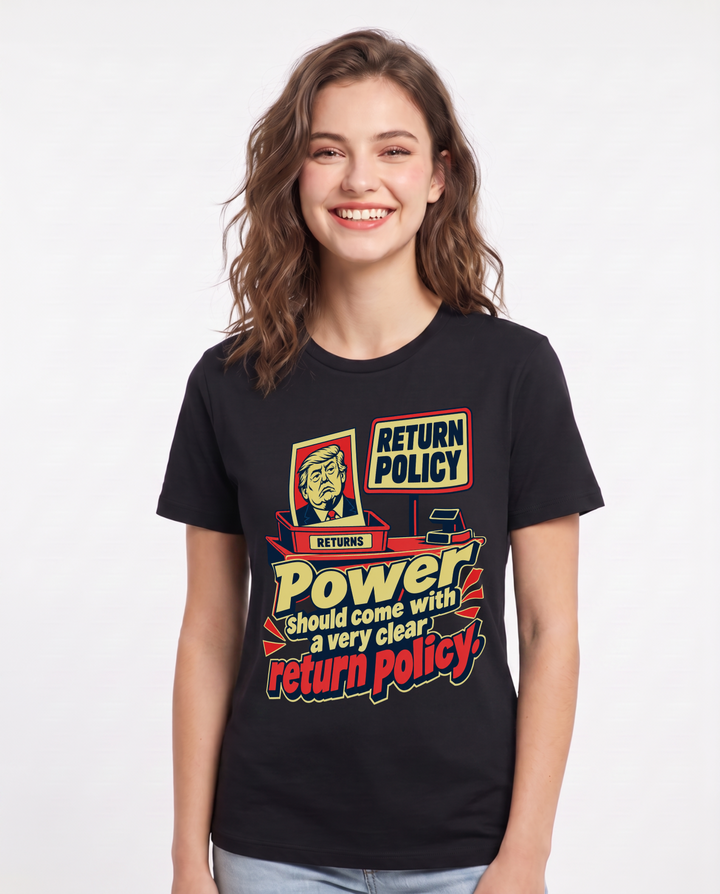 Political Statement Black T-Shirt for Women – Everyday Expression Graphic Tee product image 3