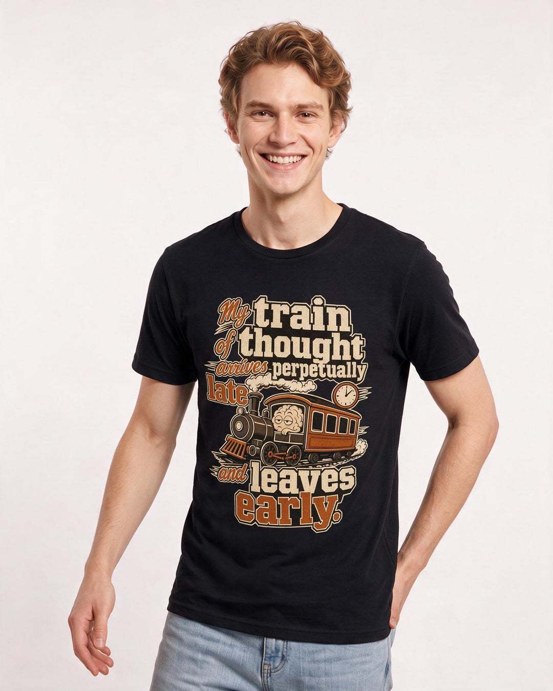 Meme Black T-Shirt for Men – Everyday Expression Graphic Tee product image 1