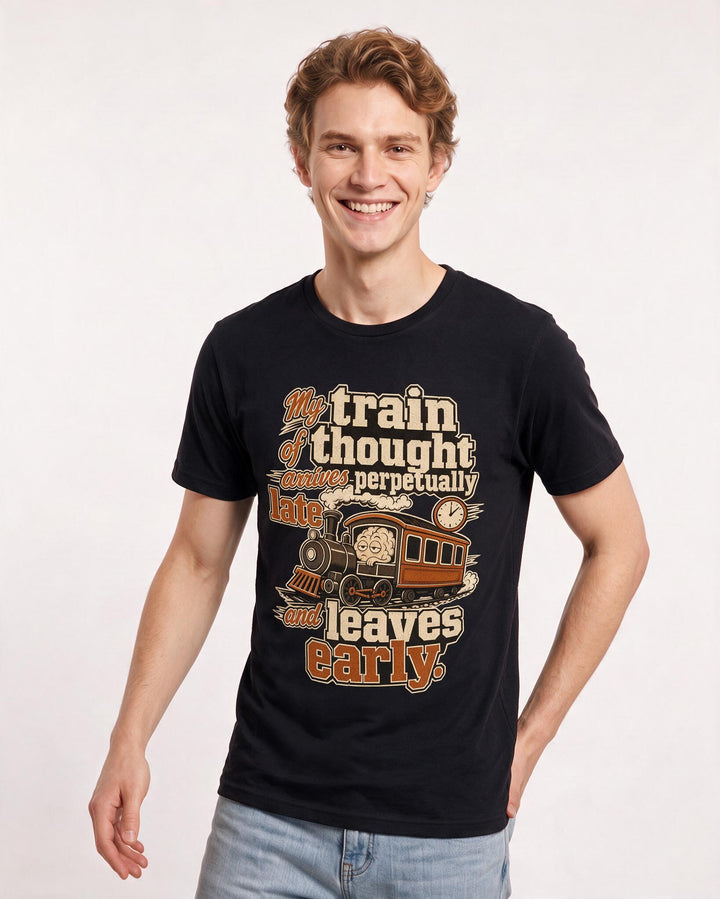 Meme Black T-Shirt for Men – Everyday Expression Graphic Tee product image 1