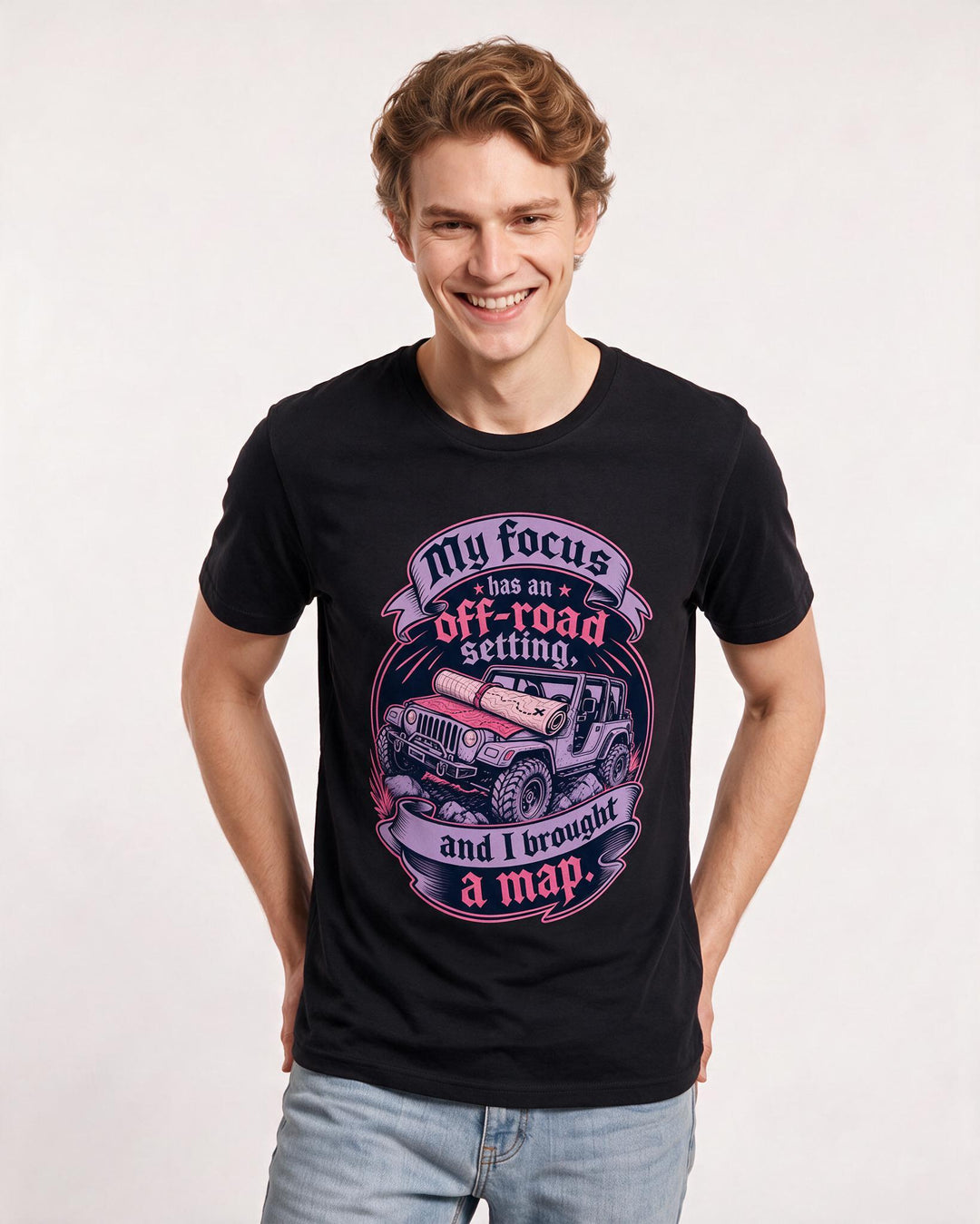 Neurodiversity Black T-Shirt for Men – Everyday Expression Graphic Tee product image 1