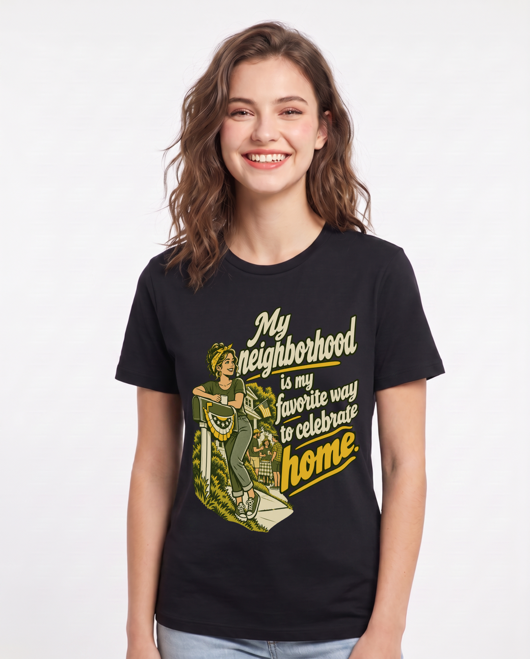 Patriotic Black T-Shirt for Women – Everyday Expression Graphic Tee product image 3
